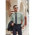 thumbnail image 7 of COOFANDY Mens Dress Shirt Regular Fit Button Up Stretch Solid Business Shirt, 7 of 7