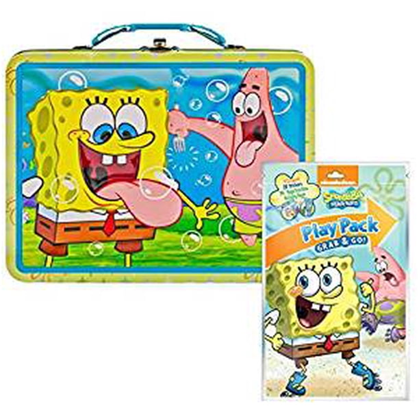 Lunch Box Spongebob w/ Patrick Hungry Metal Tin New Gifts Toys