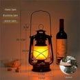 thumbnail image 4 of Lantern Vintage Lamp Hurricane Table Lamp Wireless Rechargeable LED Night Flame Outdoor Lamp Retro Dimmable Camping Lamp with Charger, 3 Lighting Mode, 4 of 5