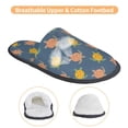 thumbnail image 3 of KLL Cute Turtle Slippers for Women Men House Slip on Indoor Outdoor Bedroom Furry Fleece Lined Ladies Comfy Anti-Skid Rubber Hard Sole-Large, 3 of 8