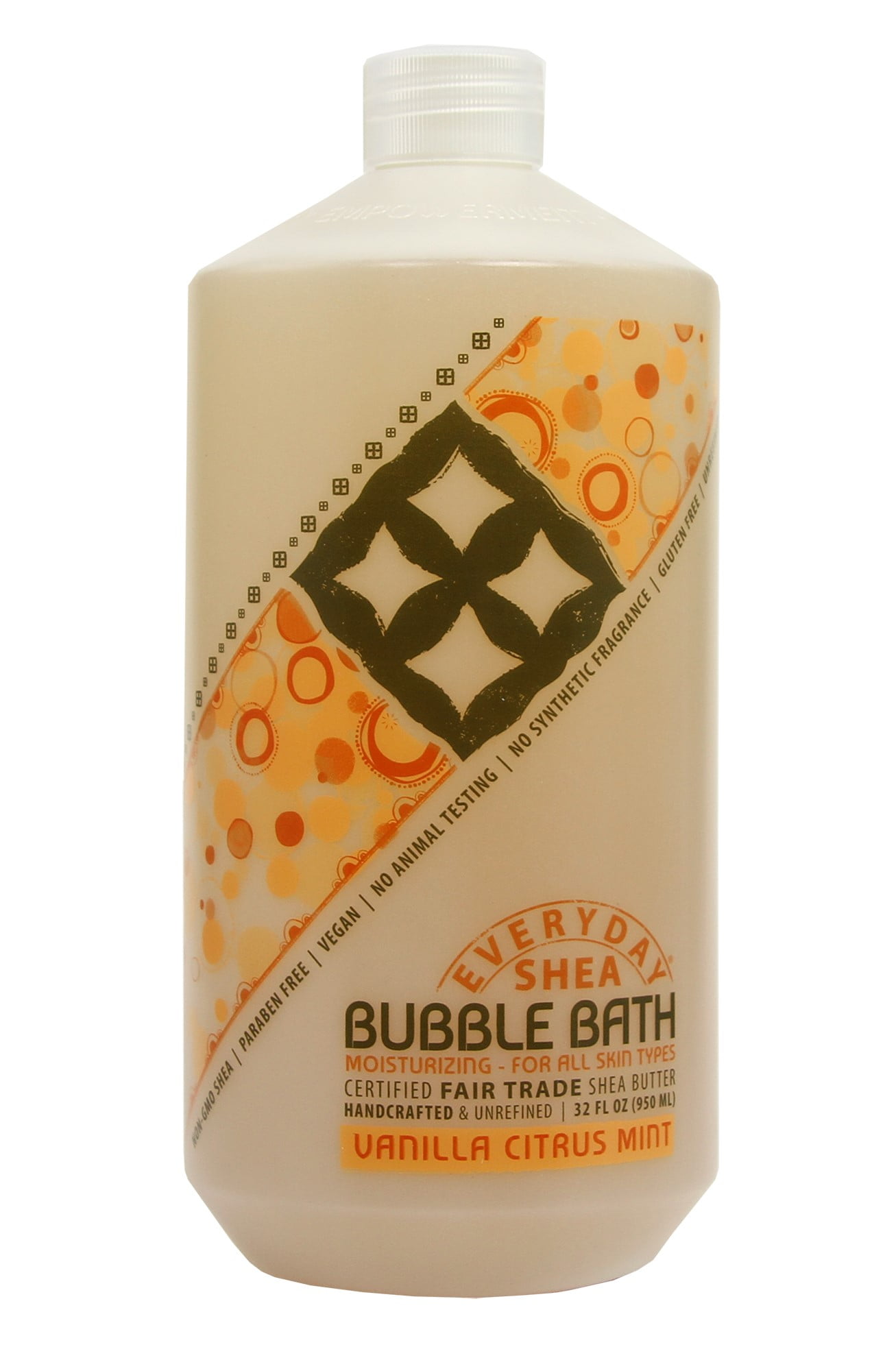 Alaffia Shea Bubble Bath, Vanilla-Cit-Mint, 32 Oz