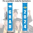 thumbnail image 3 of Party Photo Booth Props Graduation Decorations 2024 Grad Banner Blue Porch Door Sign Welcome Banner For Indoor Outdoor Wall Indoor Outdoor Graduation Decorations Class Of 2024, Graduation Party Balloo, 3 of 8