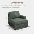 thumbnail image 2 of HONBAY Right Arm of Modular Sectional Corduroy Sofas, Green, 2 of 5