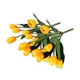 thumbnail image 2 of chidgrass 2pcs Artificial Flowers Tulips Real Touch Hand Faux Flower for Wedding Decoration Party Arrangements Garden Decor Yellow, 2 of 6