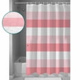 thumbnail image 3 of Extra Long Shower Curtain 72x84 Inch, Pink White Striped Shower Curtain Waterproof Bathroom Decor Farmhouse Stripes Fabric Bath Curtain Set Accessories with Hooks, 3 of 6