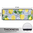 thumbnail image 5 of Kitchen Rugs Sets Of 2,Yellow Lemon Fruit Tiles Blue Pattern Anti Fatigue Kitchen Mat Rugs Non Slip Washable,Decorative Kitchen Floor Mats for Kitchen,Sink,Laundry,17"x47"+17"x47", 5 of 5
