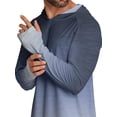 thumbnail image 2 of APTRO Men's UPF 50+ Sun Protection Hoodie Shirts Long Sleeve UV Outdoor Fishing Shirts SPF Rash Guard Shirts for Men Gradient Gray M, 2 of 6