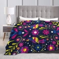 thumbnail image 4 of Kll Fleece Blanket Plush Throw Blanket Colorful Mexican,Soft Fuzzy Cozy Flannel Blanket For Couch Sofa Bed.(50"X40"), 4 of 9