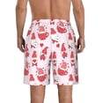 thumbnail image 3 of Yiaed Valentine Gnomes Print Men's Swim Trunks with Lining Quick Dry Sports Shorts Beach Shorts Boardshorts-3X-Large, 3 of 5