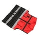 thumbnail image 4 of Chaleco reflectante de cuello redondo con múltiples bolsillos y bloqueo rojo y negro para el trabajo de seguridad en la construcción y el transporte, 4 of 15