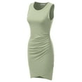 thumbnail image 2 of Doublju Women's Round Neckline Sleeveless Bodycon Midi Dress (S-3X), 2 of 4