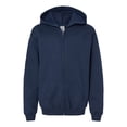 thumbnail image 1 of Gildan Youth Heavy Blend Sudadera con capucha y cremallera completa 20F azul marino grande, 1 of 1