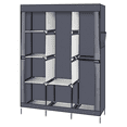 thumbnail image 2 of 71" Portable Closet Wardrobe with Shelves - Gray Freestanding Storage Organizer, No-Tool Assembly, Dustproof Cover for Bedroom/Closet, 2 of 12