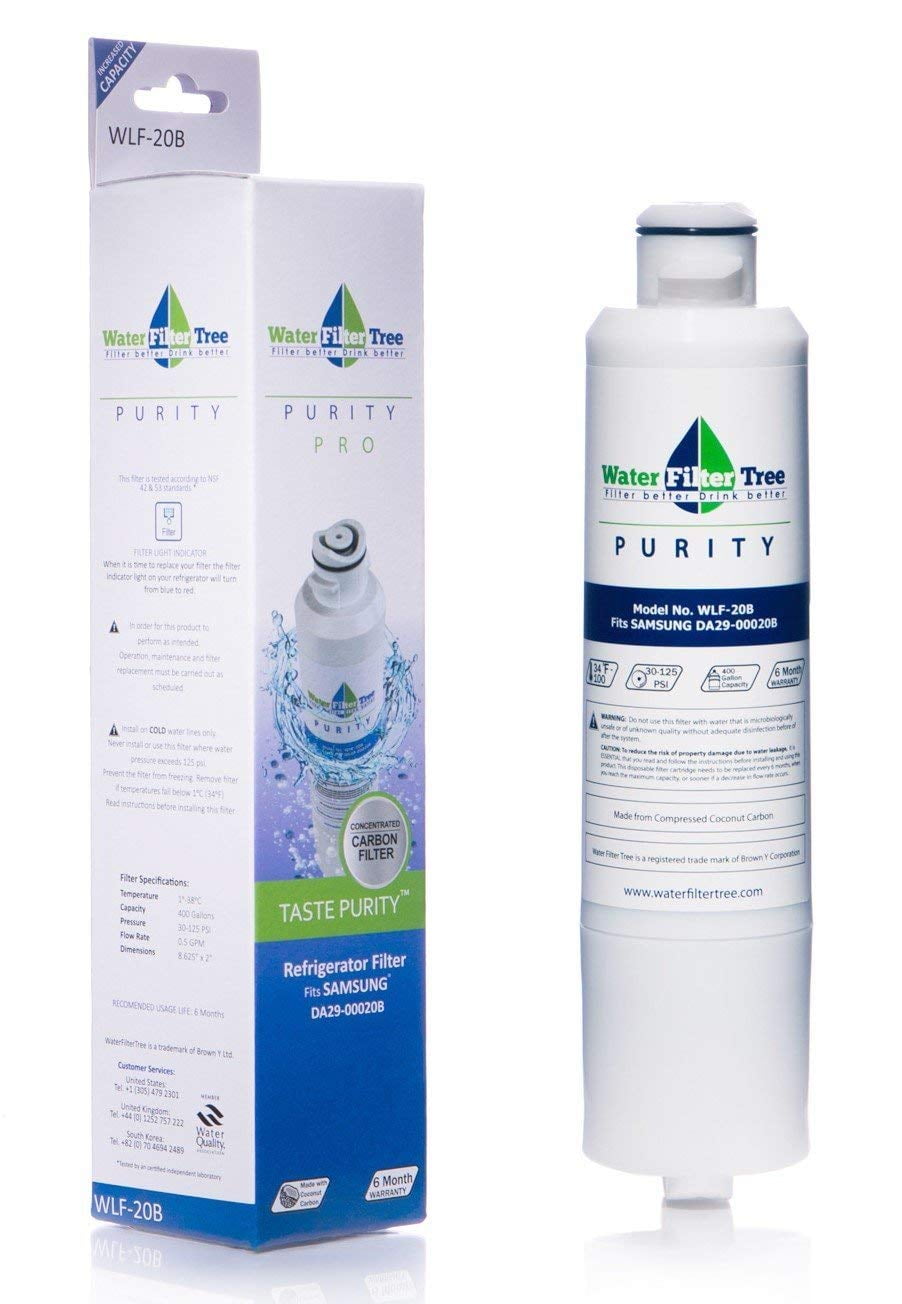 Waterfiltertree WLF20B Compatible Fridge Filter for Samsung DA29