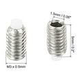 thumbnail image 2 of Uxcell M3x5mm 304 Stainless Steel Grub Screw Metric Hex Socket Head Nylon Cup Point Screws 10 Pack, 2 of 6
