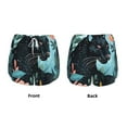 thumbnail image 3 of Rocae Black Panther Floral Illustration for Women's Athletic Shorts Workout Hiking Shorts Athletic Shorts for Running, Yoga, Gym, Sports-Large, 3 of 7