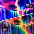 thumbnail image 5 of Y YUNHSOM UV Reactive Waterfall Tapestry Blacklight Glow Wall Hanging for Bedroom Aesthetic Decor(51" x 59"), 5 of 8
