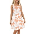 thumbnail image 4 of Robe d'Été Sans Manches pour Fille, Imprimé Nœud Papillon, Col Rond, Rose, Plage, Usage Quotidien, Taille 13-14 Ans, 4 of 5