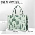 thumbnail image 3 of Large Capacity Tote Bag,Light Green Christmas Tree Pattern Handbag Fashion Luxury Tote Bag,15.7"x13"x 5.1" Inches,Laptop Compatible, 3 of 6