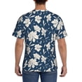 thumbnail image 3 of Bixox Men's Lilies Flowers Printed Short Sleeve Skinny Athletic T-Shirt, 3 of 6