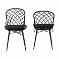 thumbnail image 6 of Baxton Studio Sabelle Bohemian Black Finished Rattan and Metal Dining Chair, 6 of 11