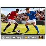 Pyimgus 55 Inch Outdoor TV, 4K Weatherproof Outdoor Smart TV, 1000nits High Brightness Outdoor TVs, IP65 Waterproof TV, Voice Assistant Remote, Compatible with Dolby, Suitable for Partial Sun