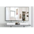 thumbnail image 2 of 60x40 Inch Oversized Modern Bathroom Mirror with Removable Tray & Aluminum Frame - Vertical/Horizontal Wall Mount for Bathroom, Living Room, Bedroom, 2 of 9