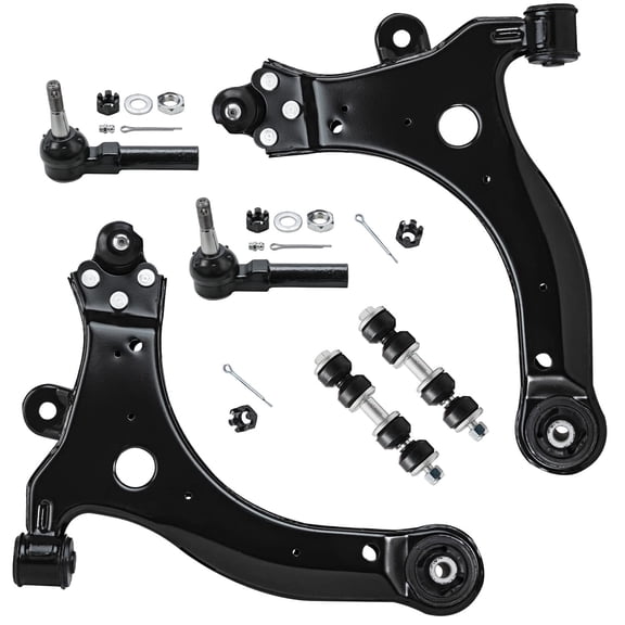Detroit Axle - 6pc Front End Kit for Chevy Impala Monte Carlo Pontiac Grand Prix Buick Regal LaCrosse Century, 2 Lower Control Arms w/Ball Joint 2 Sway Bars 2 Outer Tie Rods Replacement
