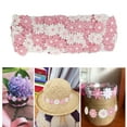 thumbnail image 4 of Flower Lace Trim, Daisy Style Wide Application Pink White Flower Daisy Lace Trim  For Dresses, 4 of 8