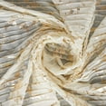 thumbnail image 2 of Zelouf Abstract Metallic Floral Pleated Chiffon  , Sewing, DIY, Crafts Fabric by the Yard, Ivory/gold, 5 Yard, 2 of 3