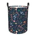 thumbnail image 2 of Uemuo Colorful Flowers Pattern Circular Laundry Hamper Basket with handles,Collapsible laundry basket,Large capacity laundry hamper,Laundry Organizer-Small, 2 of 8