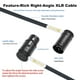 thumbnail image 2 of Cable XLR Devinal giratorio en ángulo recto, XLR macho a hembra, 25 cm, 2 of 9