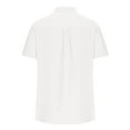 thumbnail image 5 of Gibobby Mens Casual Free Shirts Short Sleeve Button Up Summer Stretch Dress Shirt(White,L), 5 of 6