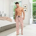 thumbnail image 4 of Top-kevin Men's Pink Pajama Pants Super Soft Christmas Winter Red Lounge Pajama Bottoms with Pockets,S-XXL, 4 of 7