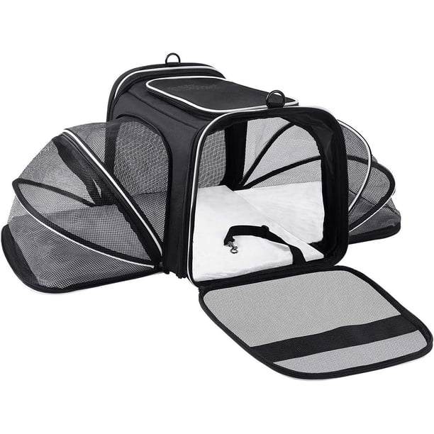 Bolsa de transporte con tapete para mascotas, bolsa de transporte para perros, bolsa de transporte para gatos, mochila plegable para mascotas, mochila grande para gatos, bolsa transpirable