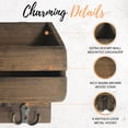 thumbnail image 3 of Autumn Alley Wood Wall Mounted Entry Organizer, Hanging Country Shelf with 4 Hooks, 3 of 8