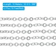 thumbnail image 3 of Unique Bargains Total 33 Feet Unfinished Cable Chain Round Link Chain Twisted 3.5mm for Jewelry Making, Silver, 3 of 7