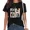 A-Black, variant on Womens Shiny Gradient Lettering Multi Character Print Tee Unique Mother's Day Gift Apparel Blue, XL