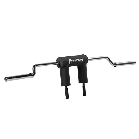 Titan Fitness Rackable Safety Squat Bar, Cambered Safety Squat Barbell with 5" Drop, Olympic Weight Sleeves Rated 1,500 LB