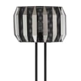 thumbnail image 2 of Benjara Pin 59" Floor Lamp- Drum Shade- Metal Base- Accent Round Base- Black, 2 of 7