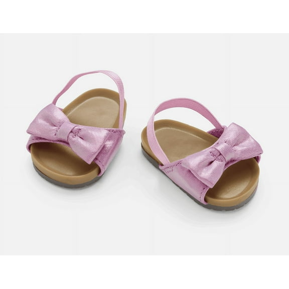 American Girl Bows on the Toes Sandals for 18 inch Dolls - Rainbow Ruffles Collection