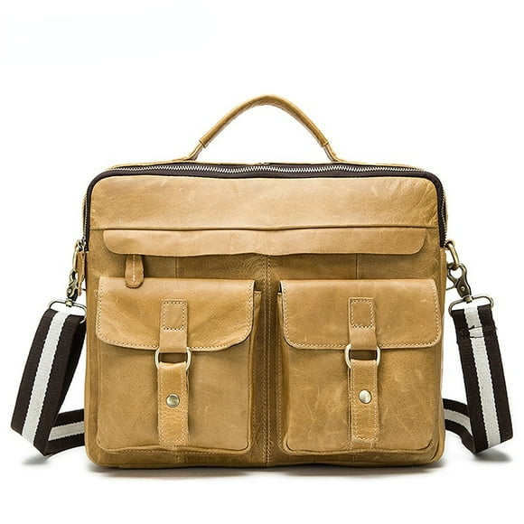 Men's Shoulder Bag Genuine Leather Men's Designer Bag Handbag for Men Briefcase Fit 14inch Laptop Messenger Bags Men's Business Bag
