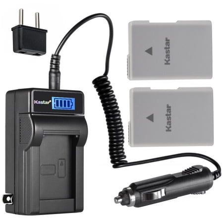 Kastar 2-Pack EN-EL14a Battery and LCD AC Charger Compatible with Nikon D3100 DSLR Camera  D3200 DSLR Camera  D3300 DSLR Camera  D3400 DSLR Camera  D3500 DSLR Camera  D5100 DSLR Camera