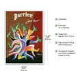 thumbnail image 2 of Perrier - It’s Crazy (C’est Fou) - Sparkling Mineral Water - Vintage Advertising Poster by Bernard Villemot c.1970s - Master Art Print 10in x 14in, 2 of 4