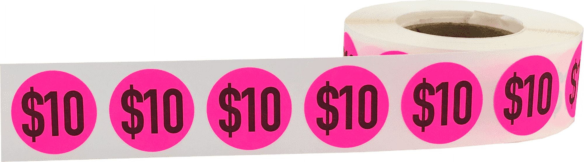 in Stock Labels Fluorescent Yellow Pricing Sale Circle Stickers, 0.75 Inches Round, 500 Labels on A Roll