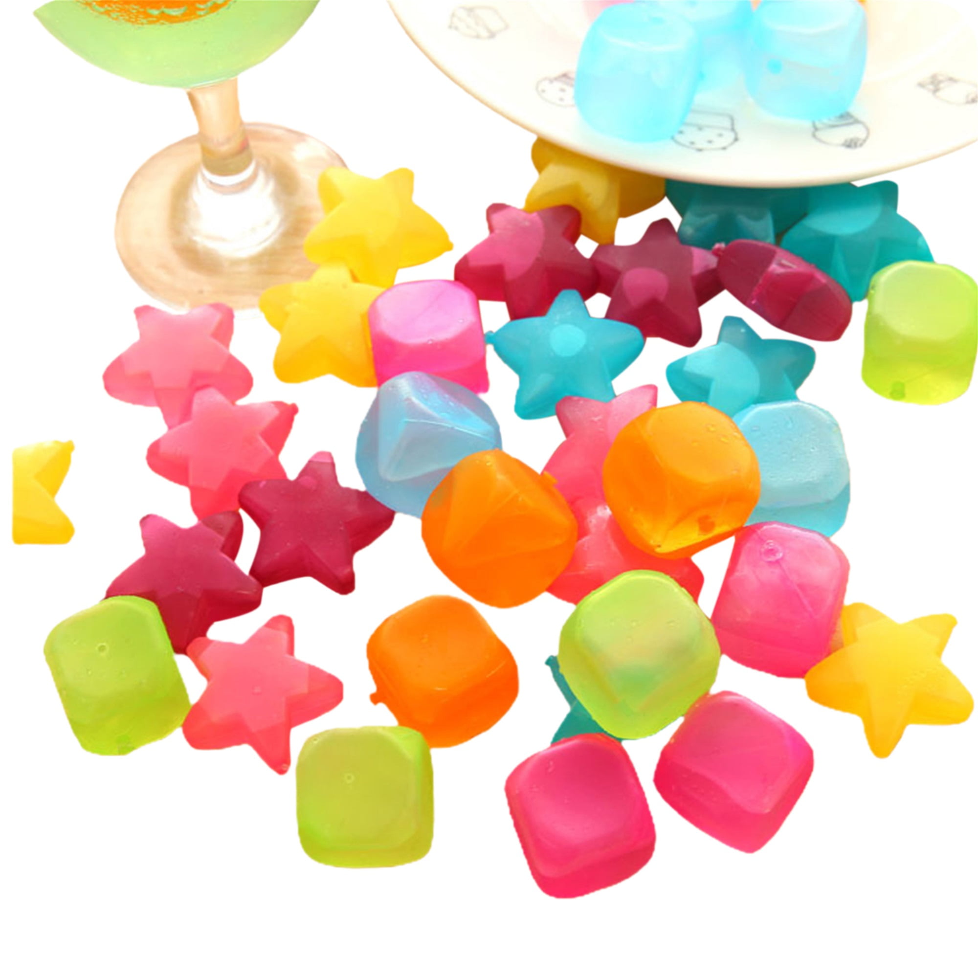 Peyakidsaa Reusable Ice Cubes Plastic Ice Cubes for whiskey without