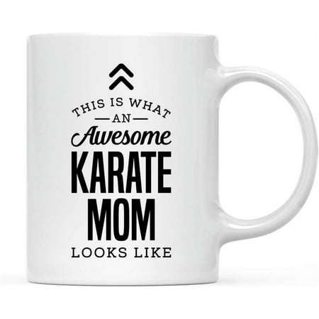 

Andaz Press 11oz. Ceramic Coffee Tea Mug Thank You Gift This is What an Awesome Karate Mom Looks Like 1-Pack