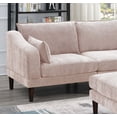 thumbnail image 5 of Living Room Classic 5pc Modular Sofa set 2x Armless Chair 2x Corner Wedge 1x Ottoman Blush Morgan Fabric Cushion Couch, 5 of 9
