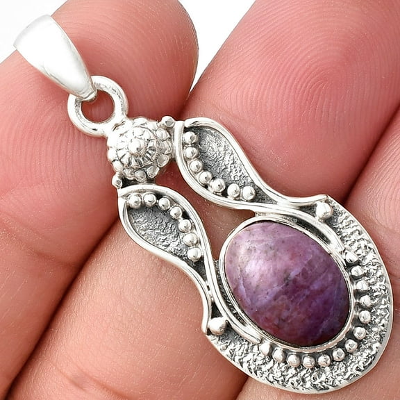 Natural Lavender Jade 925 Sterling Silver Pendant Jewelry P-1277 SDP140575