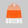 thumbnail image 4 of Ynynloco Women's Blouses Striped Long Sleeve Collared Shirts Button Down Loose Fit Casual Tops, 4 of 5